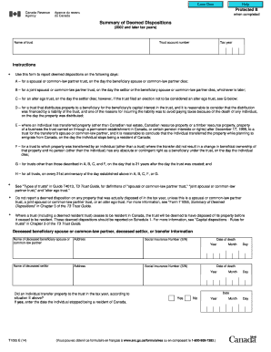 Form T1055 Summary of Deemed Dispositions