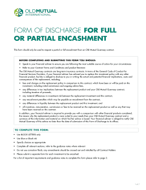 Old Mutual Guernsey Encashment Form
