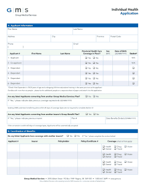 Individual Health Application Form