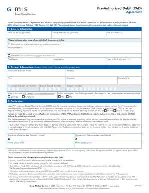 Pre-Authorized Debit Agreement