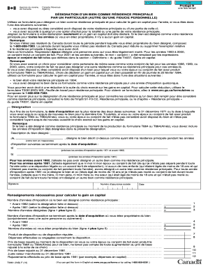 Formulaire de désignation d'une résidence principale