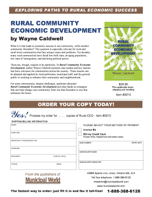 Rural Community Economic Development Book Order Form