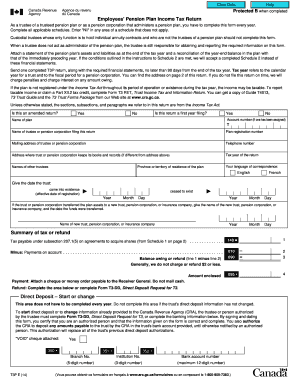 Employees' Pension Plan Income Tax Return