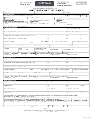 Investment Account Application Form