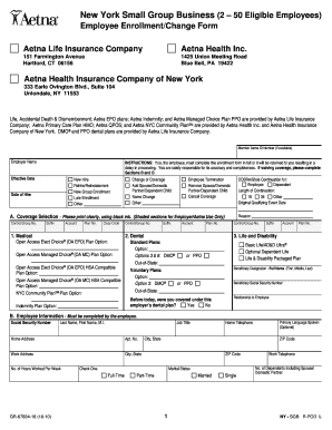 New York Small Group Business Employee Enrollment Form