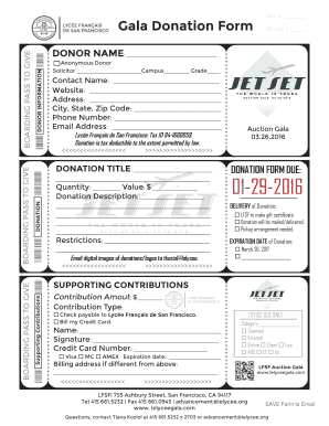 Lycée Français de San Francisco Donation Form