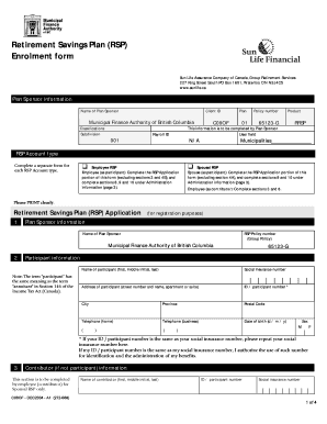 Retirement Savings Plan Enrolment Form