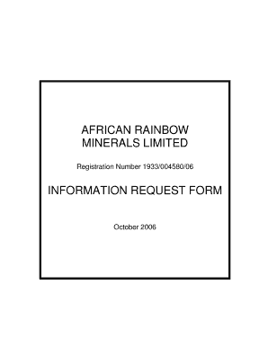 South Africa Access to Information Request Form