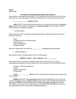 Recruiting Training and Empowering Youth Volunteers