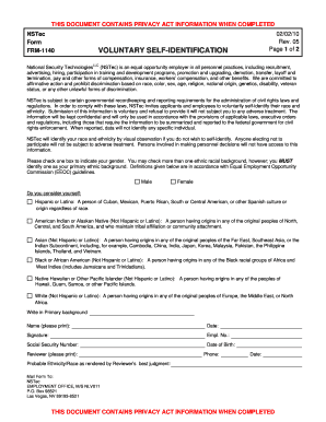 NSTec Voluntary Self-Identification Form