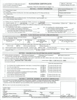 FEMA Elevation Certificate