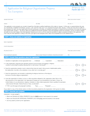 Texas Religious Organization Property Tax Exemption Form