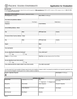 Application for Graduation