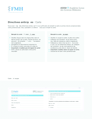 Directives anticipées | Carte