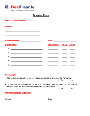 Childcare Booking Form