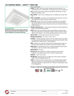 LED Surface Mount Luminaire Order Form