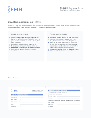 Directives anticipées | Carte