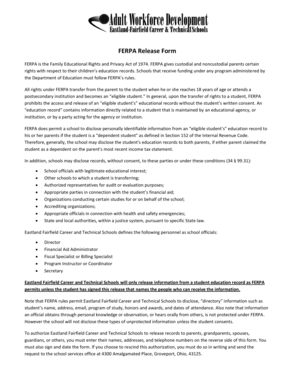 FERPA Release Form