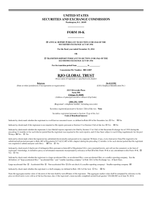 RJO GLOBAL TRUST - Futures Brokers