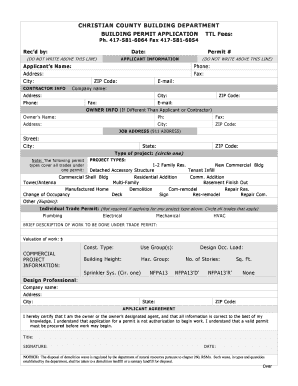 Christian County Building Permit Application