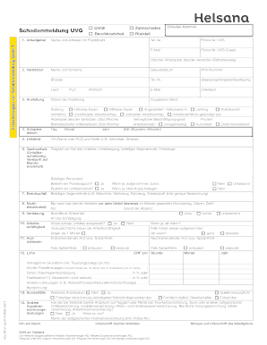 Swiss Work Accident Insurance Claim Form