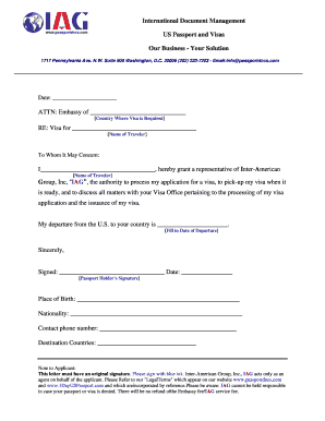 Visa Application Authorization Letter
