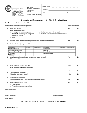 WW094 Symptom Response Kit SRK Evaluation