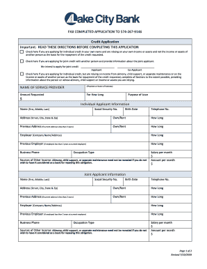 Credit Application Form