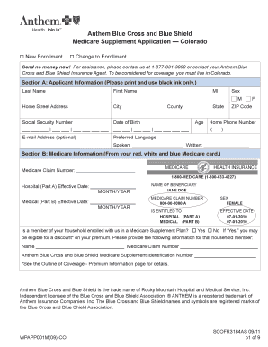 Anthem Blue Cross Medicare Supplement Application