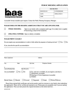 Public Housing Application