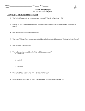 Constitution Study Guide