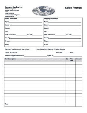 Sales Receipt Template