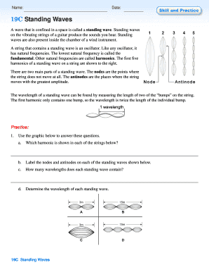 Standing Waves Physics Worksheet