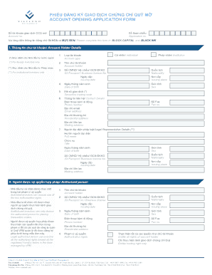 Vietnam Fund Account Opening Application Form