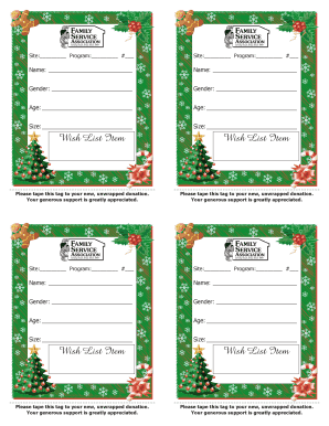 Charity Donation Tag