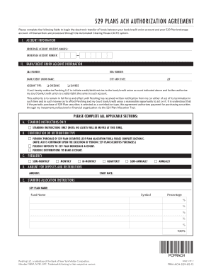 529 Plan ACH Authorization Agreement
