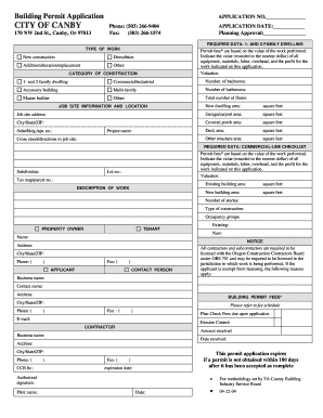 Building Permit Application