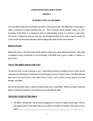 Bible Study Lesson 3