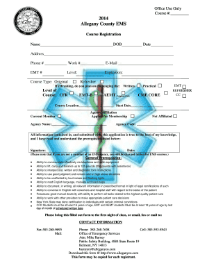 EMS COURSE REGISTRATION