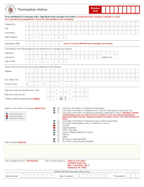 Termination Notice Member
