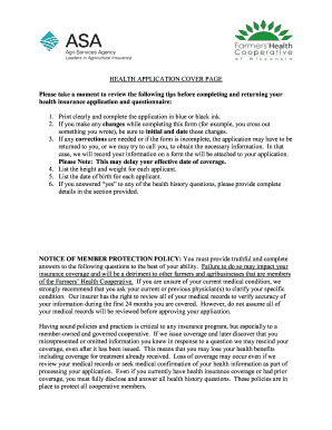 Health Insurance Application Form