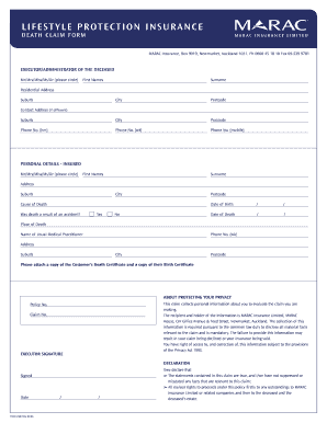 MARAC Death Claim Form