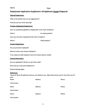 Jefferson County Employment Application