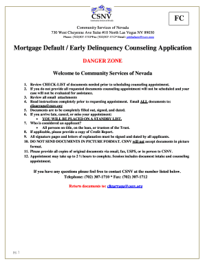 Mortgage Default Counseling Application