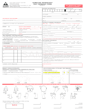 Acupath Test Request Form