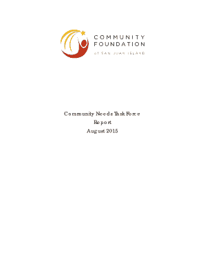 Community Needs Task Force Report August 2015 - San Juan - sjicf