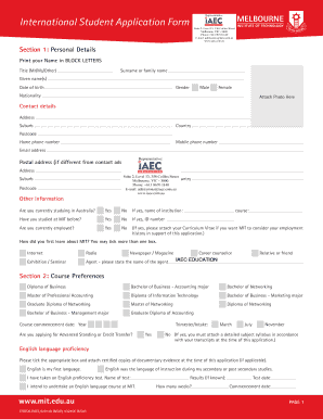 International Student Application Form