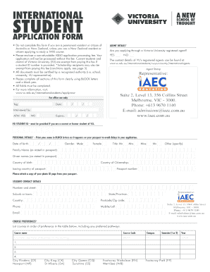 International Student Application Form