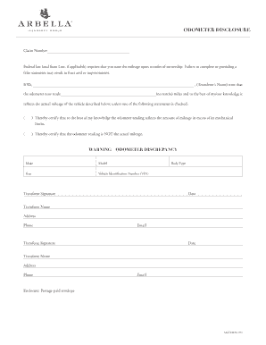Odometer Disclosure Statement