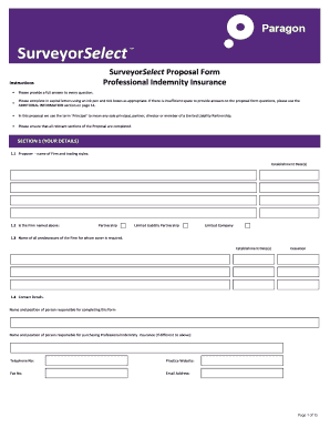 SurveyorSelect Proposal Form